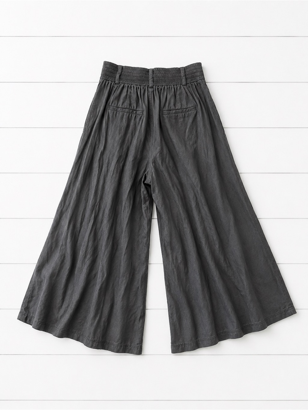 Vintage Casual Corner 100% Silk Wide Leg Pants | Size M | Black - Picture 4 of 5